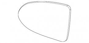 Right mirror element, Hyundai Sonata 20-22, heated