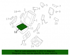 Rear seat right Infiniti JX35 QX60 13-13 leather black