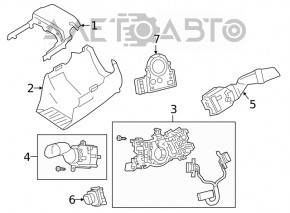 Joystick steering wheel adjustment Lexus ES300h ES350 13-18