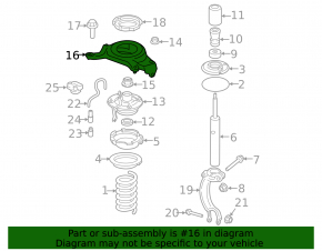 Front shock absorber support right Porsche Macan 15-