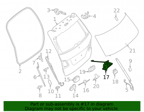 Mercedes GLS-class X166 13-19 trunk door handle with camera button