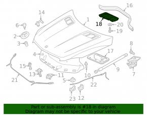 Hood grille right Mercedes GLS-class X166 13-19 OEM