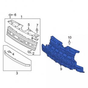 Ford Flex radiator grille base 13-19