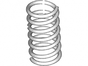 Rear left spring Ford Fusion mk5 13-20 stiffness white gray