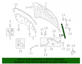 Lincoln MKZ 13-20 Hood Strut