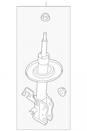 Front left shock absorber for Nissan Rogue 2012