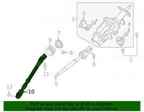 Lower steering cardan shaft Ford Explorer 20-