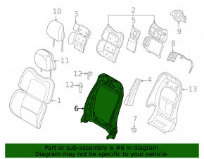 Ford Explorer 20-25 passenger seat backrest adjustment motor