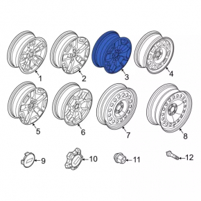 Wheel disk R17 Ford Bronco Sport 21-25 type 3