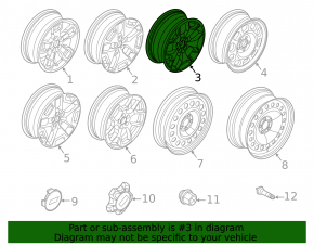 Wheel disk R17 Ford Bronco Sport 21-25 type 3