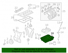 Mitsubishi Lancer 10-17 2.0L Engine Oil Pan