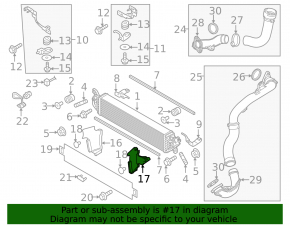 Radiator deflector left Mazda CX-9 16-23