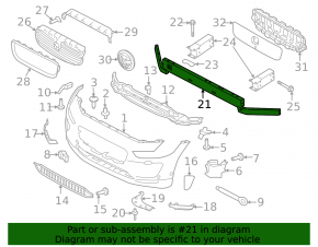 Jaguar I-Pace 19-23 Front Bumper Reinforcement