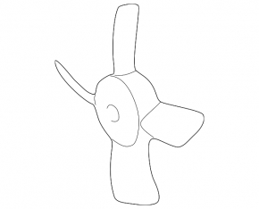 Cooling fan impeller right Toyota Solara 2.4 04-08