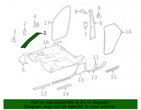 Mercedes W164 ML right front pillar trim, beige