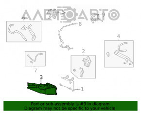 Radiator deflector automatic transmission Toyota Highlander 20- 2.5 hybrid, 3.5