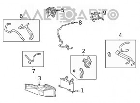 Radiator deflector automatic transmission Toyota Highlander 20- 2.5 hybrid, 3.5