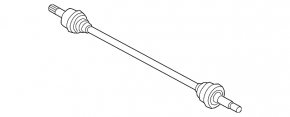 Drive axle rear left Hyundai Santa FE 19-20 KOR