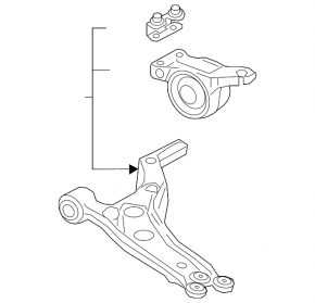 Lower control arm, front left, Acura RDX 19-25