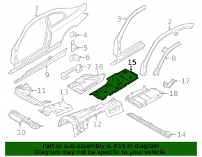 Left underbody protection for BMW 3 E90 E92 07-12