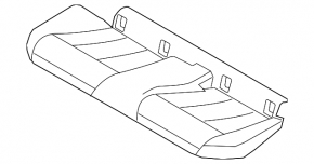 Rear row of seats 2nd row BMW 3 G20 19-22 leather black with blue stitching, M Sport