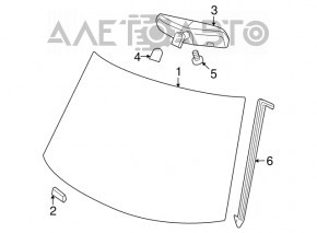 Interior mirror Dodge Journey 11- black, auto-dimming