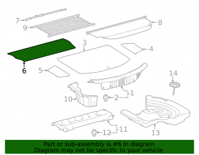 Trunk floor front part Toyota Rav4 13-18 black, for dry cleaning, broken mount