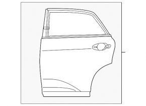 Door bare rear left Lexus RX350 RX450h 10-15