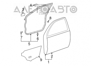 Toyota Camry v30 2.4 rear right door seal