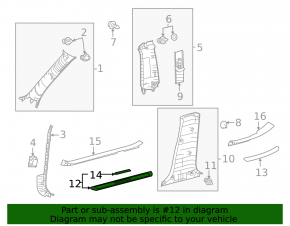 Outer front left threshold pad Lexus IS 14-20 chrome, bumpers