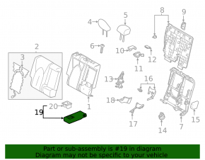 Rear seat armrest, 2nd row, Toyota Highlander 20-25, black leather, XLE, hybrid