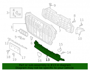 Lower grille front bumper Audi Q3 19-