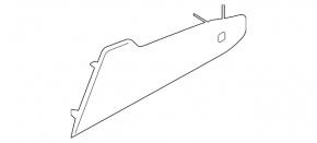 Side trim panel for the center console, lower left front, Hyundai Sonata 20-23, black, Korea