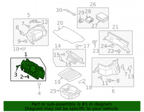Front trunk trim Hyundai Sonata 11-15 hybrid black