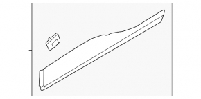 Door trim lower rear right Hyundai Kona 18-23 black