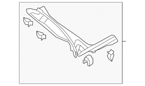 Rear pillar trim lower right Audi Q3 8U 15-18 black