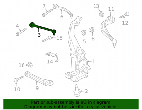 Upper control arm, front right, Porsche Cayenne 19-24
