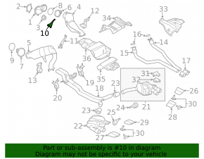 Catalytic converter bracket right Porsche Macan 15-18 3.0T, 3.6T