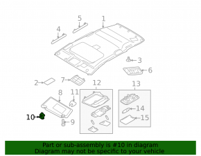 Sun visor holder left Nissan Murano z51 09-14