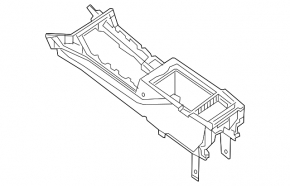 The central console, bare upper, Nissan Murano z52 2015-2016, black, scuffed