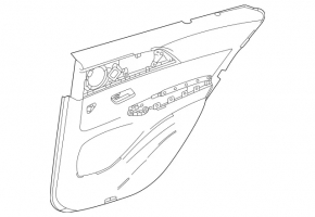 Door trim panel rear left Mercedes X167 GLS 450 20-26 dark gray, Burmester