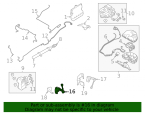 Right body tilt sensor for Land Rover Range Rover 13-21