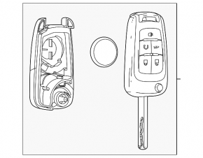 Chevrolet Bolt 17-21 keyless, 4-button, worn