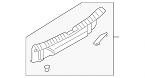 VW Jetta 19 trunk opening trim - black, scratches
