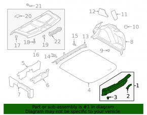 VW Jetta 19 trunk opening trim - black, scratches