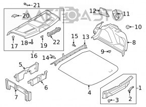 VW Jetta 19-26 trunk opening trim, black, scratches