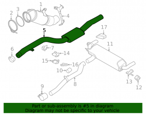 Exhaust line middle part BMW 5 G30 17-23 3.0T