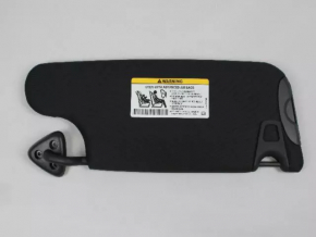Left sun visor for a 2014 Dodge Challenger (pre-restored), black, without backlight, without hook