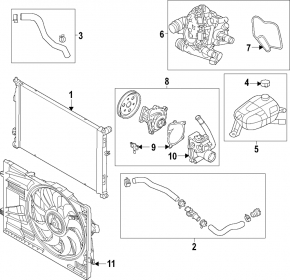 Lower cooling hose Hyundai Tucson 22-26 2.5
