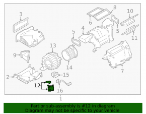 Actuator motor heater drive ventilation Nissan Leaf 11-17